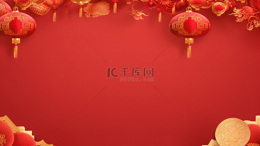 喜庆的新年红色背景16