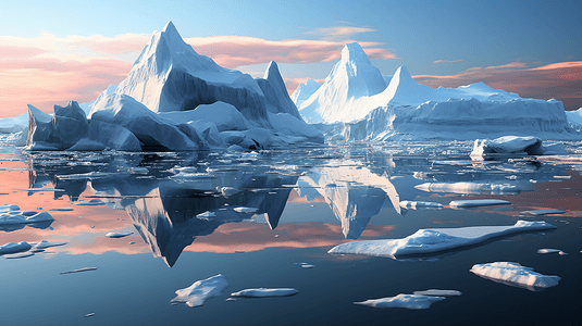 ai南极摄影照片_冰川浮冰自然奇观