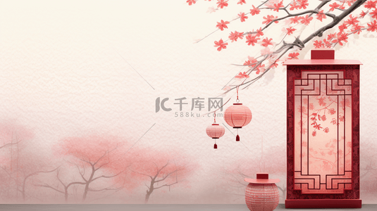 中国风古典灯笼背景17