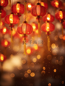 新春的灯笼背景图片_新年挂灯笼的背景9
