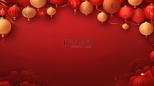 喜庆的新年红色背景13