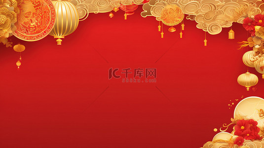 喜庆的新年红色背景10