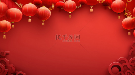 喜庆的新年红色背景11
