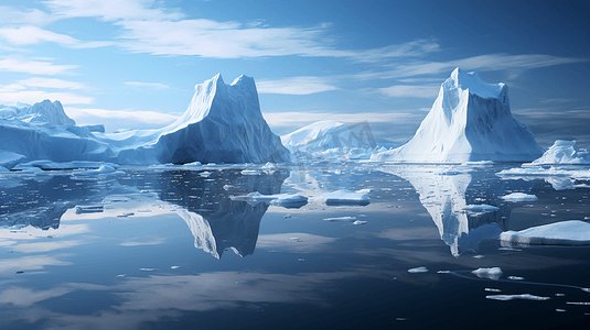 壮美摄影照片_冰川浮冰自然奇观
