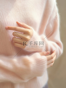冬季女士粉色毛衣2