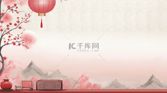 中国风古典灯笼背景11