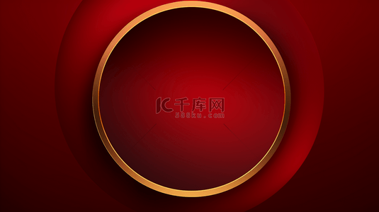 大红底色中的金色圆圈展示框背景5