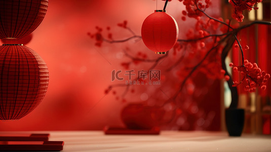 新年春节装饰红色背景3