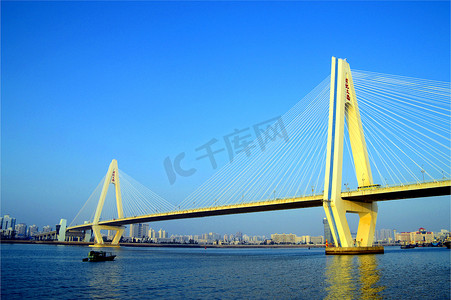 桥梁摄影照片_海南海口世纪大桥