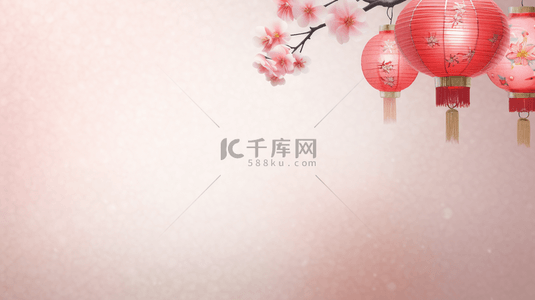 春节装饰背景图片_中国风古典灯笼背景26