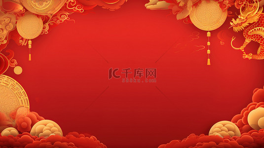 新春的灯笼背景图片_喜庆的新年红色背景14