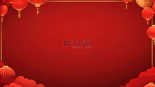 新春的灯笼背景图片_喜庆的新年红色背景12