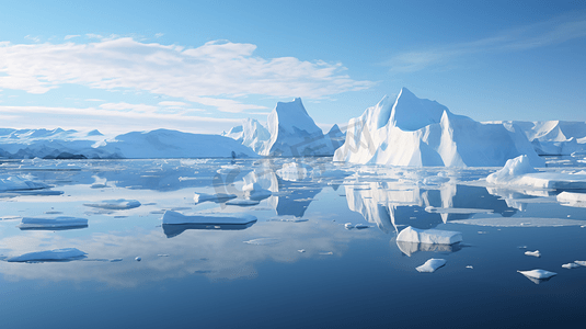 冰川浮冰自然奇观