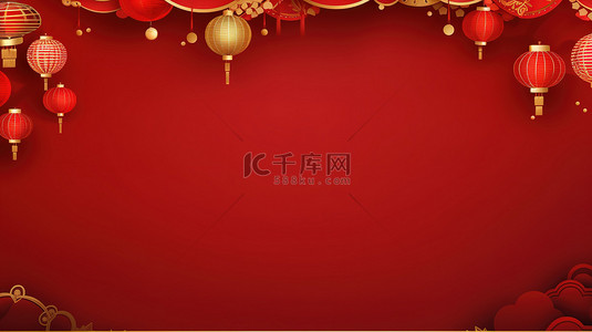 新春的灯笼背景图片_喜庆的新年红色背景3
