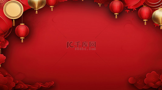 元旦喜庆背景背景图片_喜庆的新年红色背景20
