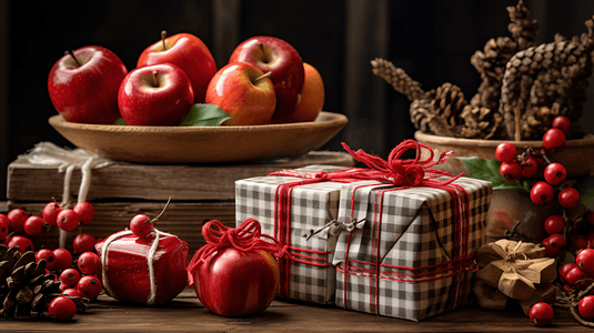 圣诞节平安夜红苹果礼物