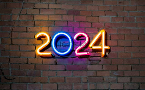 时尚年背景图片_数字2024新年潮流2024年背景5