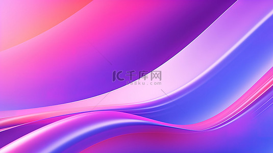 粉色和紫色曲线PPT背景18