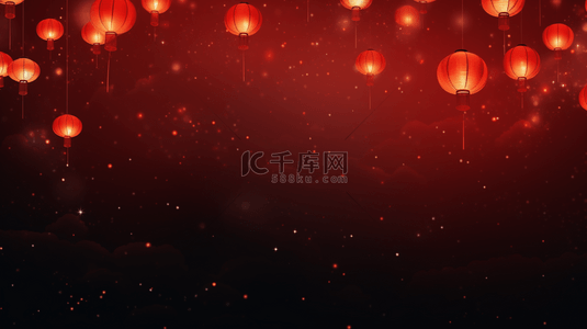 元宵节背景图片_中国风红色灯笼创意背景19