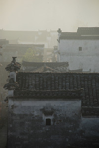 徽州建筑摄影照片_安徽皖南徽州西递古村徽派建筑