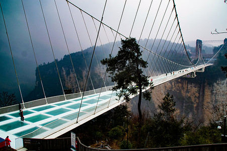 张家界自然风光摄影照片_湖南张家界玻璃桥大峡谷