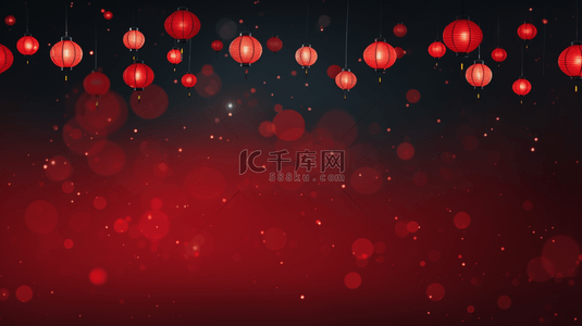 中国风红色灯笼创意背景21