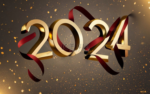 数字2024新年潮流2024年背景
