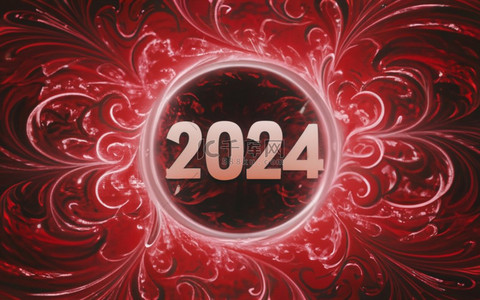 新年潮流背景图片_新年2024年数字2024背景