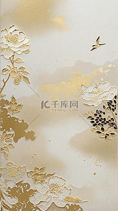 中式刺绣传统国风花卉刺绣纹理背景27