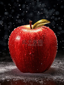 牛顿和苹果背景图片_红色的大苹果雪花背景19