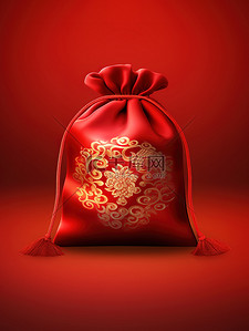 红色幸运包福袋春节背景7