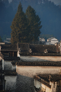 安徽皖南徽州西递古村徽派建筑