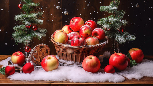 苹果装饰着圣诞树19