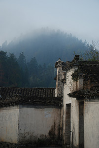 安徽皖南徽州西递古村徽派建筑