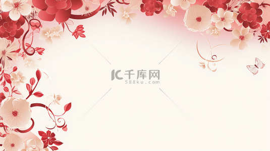 春节新年边框背景图片_红色中国风古典简约背景33
