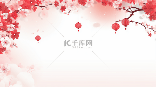 8花朵背景图片_红色中国风古典简约背景8