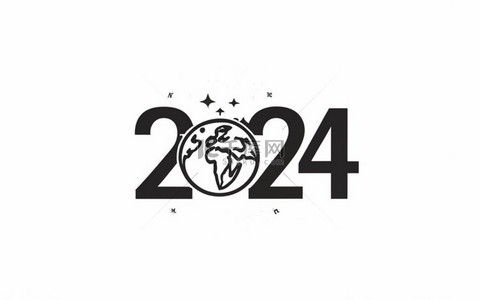 有很多数字的背景图片_创意潮流数字2024新年2024背景