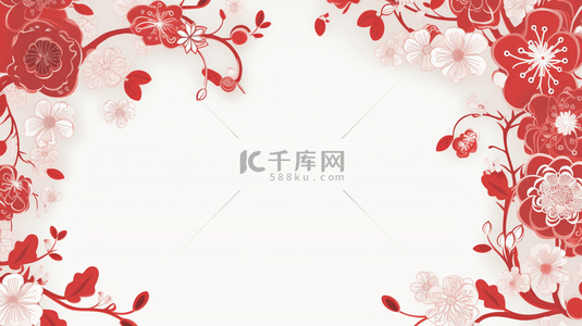 中国古典红色背景图片_红色中国风古典简约背景36
