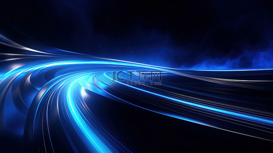 爬行赛道背景图片_光线追踪线绘蓝色光束16