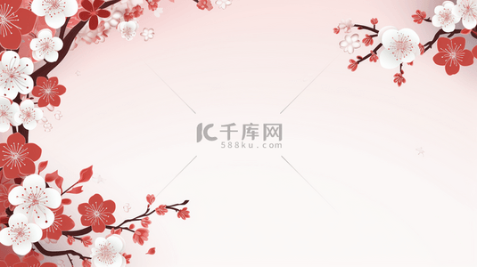 春节装饰背景图片_红色中国风古典简约背景20