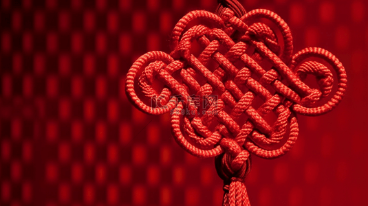 奔跑红色竖版背景图片_中国风新年红色传统中国结