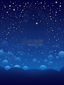 星星1背景图片_宁静的夜空新月星星背景1