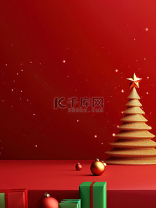 圣诞树简约背景图片_极简的圣诞元素背景10