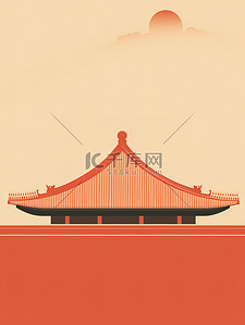 中国东方背景图片_中国宫殿建筑和屋檐东方美学1