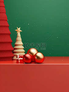 圣诞树简约背景图片_极简的圣诞元素背景7