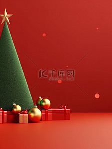 元素背景图片_极简的圣诞元素背景12