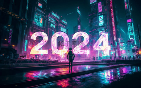 数字2024创意潮流2024背景18