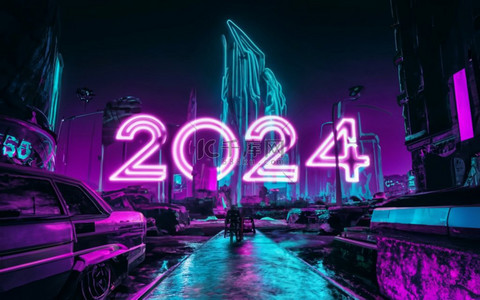 数字2024创意潮流2024背景16