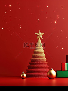 圣诞树简约背景图片_极简的圣诞元素背景15