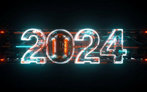 数字2024创意潮流2024背景12
